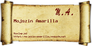 Mojszin Amarilla névjegykártya